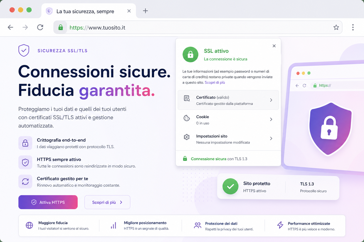 Connessione HTTPS e certificati SSL